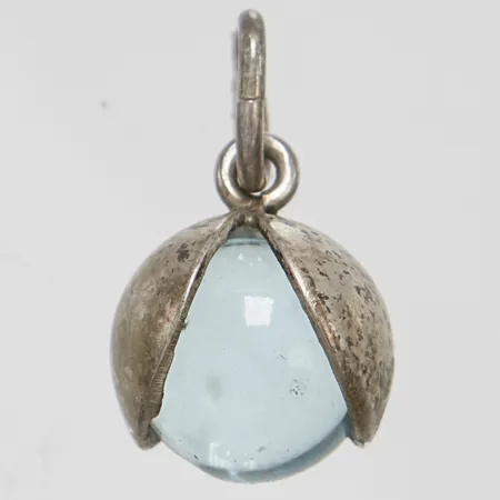 Hänge, sten, längd ca 15mm inkl ögla, bredd 9mm, lös sten, 830/1000 silver Vikt: 1,4 g