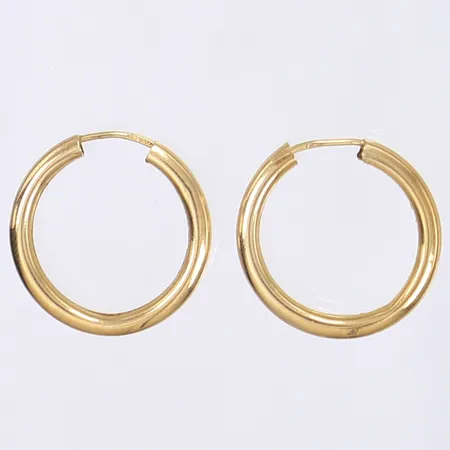 Ett par örhängen s k creoler, Ø18mm, 18K Vikt: 1,1 g
