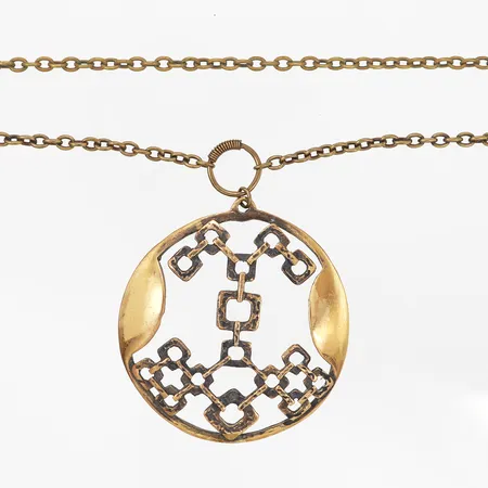 Collier brons, Polar Koru, Finland, ca 63cm, hänge Ø60mm