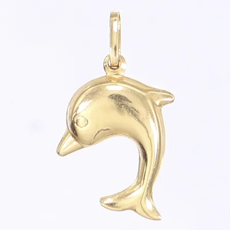 Hänge i form av delfin, längd ca 22mm, GHA 18K Vikt: 0,8 g