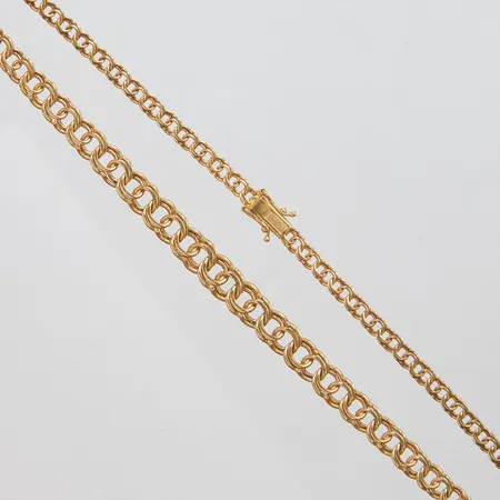 Collier, doserad Bismarck, längd: 42cm, bredd: 4,2-7,5mm, svenska stämplar, 18K Vikt: 20,6 g