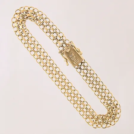 Armband X-länk, längd: 18,5cm, bredd: 7,8mm, 18K  Vikt: 8,8 g