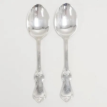 2 Dessertskedar, modell: Olga, längd: 159mm, GAB, Eskilstuna, 1999, silver, 830/1000 Vikt: 77 g