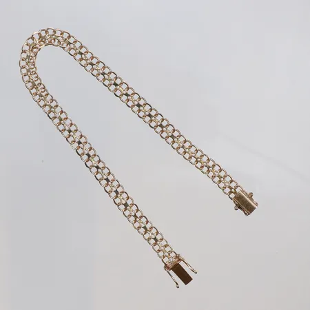 Armband X-länk 19cm bredd 5mm 18K Vikt: 6,3 g