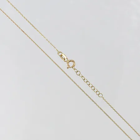 Kedja Ankar, längd 42-44,5cm, bredd 0,6mm, 18K.  Vikt: 1,3 g