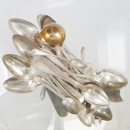 Diverse bestick, olika längder och modeller, 830/1000 silver, 1143,2g Vikt: 1143,2 g