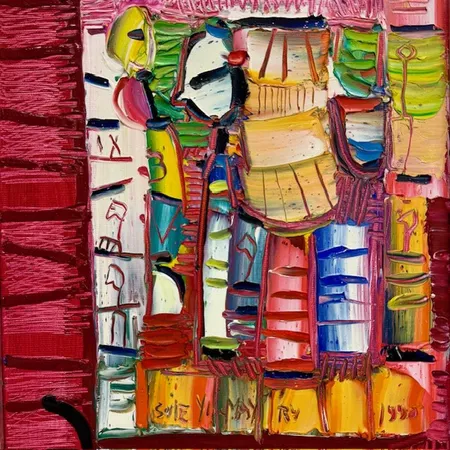 Tavla, olja på duk, "Asfaltti Valo" (asfaltljus), 35x27cm, Soile Yli-Mäyry f. 1950, Finland Skickas med postpaket.