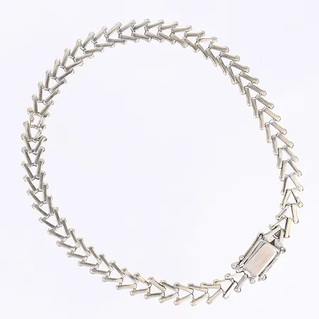 Armband, Guldvirke, längd 20cm, bredd 5mm, vitguld, 18K Vikt: 10 g