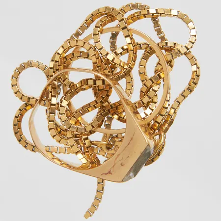 Diverse guld, skadat, vit sten, 18K Vikt: 11,6 g