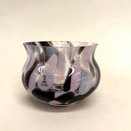 Skål, Skruf Sweden, rosa/svart, Ø17,3cm, höjd 10cm, box Vikt: 0 g