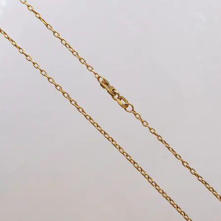 Kedja Ankar, längd 62cm, bredd ca 2mm, otydligt stämpel, 21K Vikt: 6,3 g