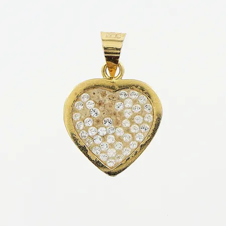 Berlock med stenar, defekter, 14x10mm, 18K Vikt: 0,4 g