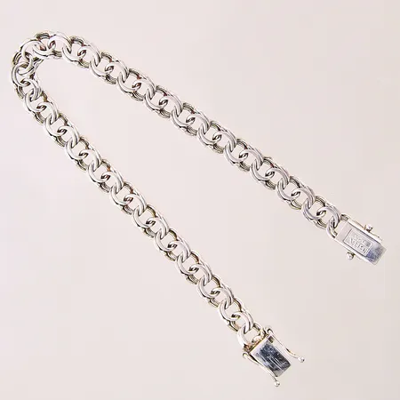 Armband Bismarck, längd 19cm, bredd 6,5mm, GHA, silver 925/1000 Vikt: 10,5 g