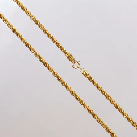 Kedja, Cordell, längd 46cm, bredd ca 3mm, ihåligt, 21K Vikt: 4,6 g