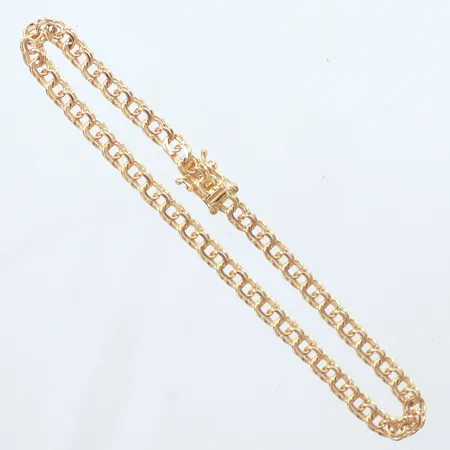 Armband Bismarck, längd 20cm, bredd 3,3mm, 18k  Vikt: 6,7 g