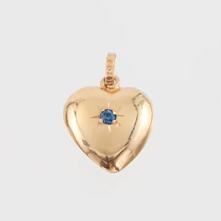 Hänge med sten, höjd ca 19 mm, 18k. Vikt: 0,9 g