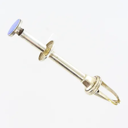 Tång 115mm, defekter på emalj, skeva klor, silver 830/1000. Vikt: 31,8 g