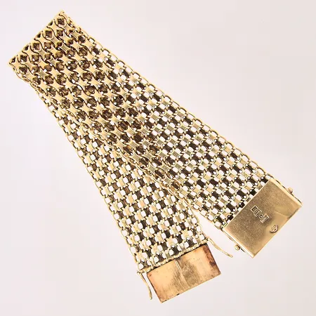 Armband X-länk, längd: 20cm, bredd: 25,8mm, 18K  Vikt: 59,5 g