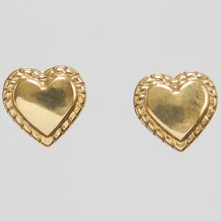 Örhängen, hjärtan, 6,5x6,7mm, 18K Vikt: 0,4 g