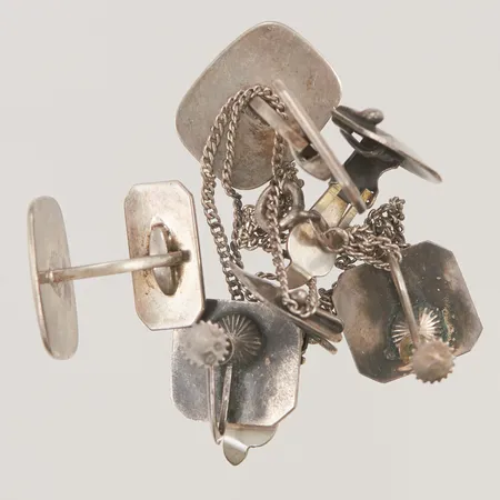 Diverse silversmycken, defekter/gravyrer, 830-835/1000 silver, 21,2g.