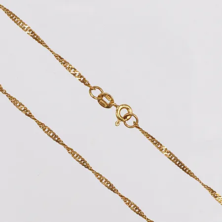 Kedja, Singapore, längd 51cm, bredd 1,9mm, 21K Vikt: 5 g