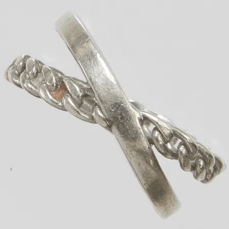 Ring, Ø18½, bredd: 4,3-9,6mm, GHA, silver, 925/1000 Vikt: 4,5 g