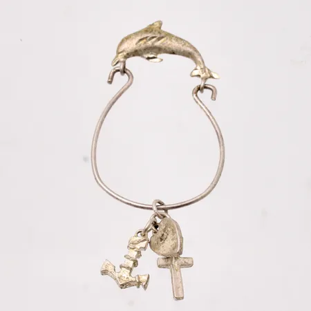 Hänge i silver, Delfin och Tro/Hopp/Kärlek, 9251000, vikt 3g.