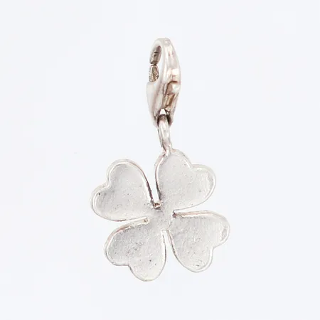 Berlock fyrklöver, karbinhake, 18x25mm, silver 925/1000 Vikt: 2,5 g