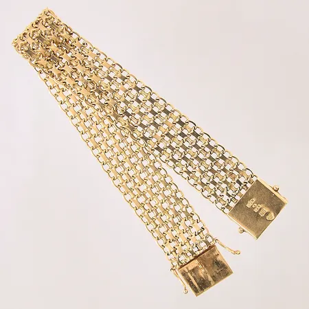 Armband X-länk, längd: 18,5cm, bredd: 15,3mm, 18K  Vikt: 21,9 g