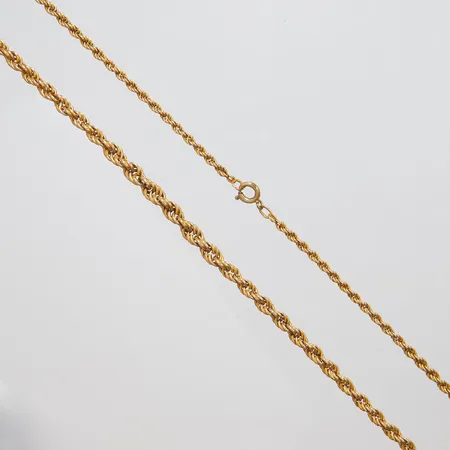 Kedja, doserad Cordell, längd: 59,7cm, bredd: 2,8-5,3mm, lås i oädel metall, sovjetiska stämplar, 14K Vikt: 26,5 g