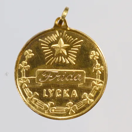 Hänge lycka, Ø21mm, repig, 18K Vikt: 2,9 g