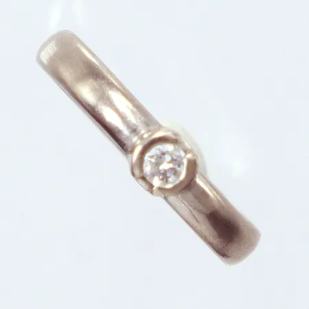Ring vitguld,  diamant 0,12ct enligt gravyr, 18¼, 18K   Vikt: 3,7 g