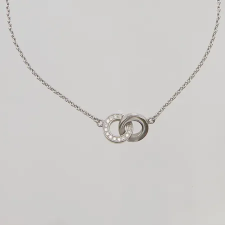 Collier, Efva Attling, You and Me Necklace, 14 diamanter 0,07ctv enligt gravyr,, längd: 42,5cm, bredd: 1,3-8,8mm, vitguld, 18K, 5,5g.