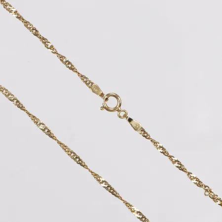 Kedja, Singapore, 39cm, bredd 1,6mm, 14K Vikt: 2,1 g