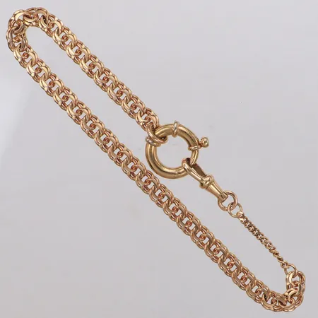 Klockkedja Bismarck, längd 24,5cm, bredd 5,9mm, 18K  Vikt: 19,5 g