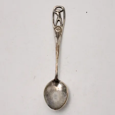 1st sked i silver, 10,7cm, modell Jämtskogen, 830/1000, tillverkad av Schalin Bror, år 1958, vikt 10,42g.