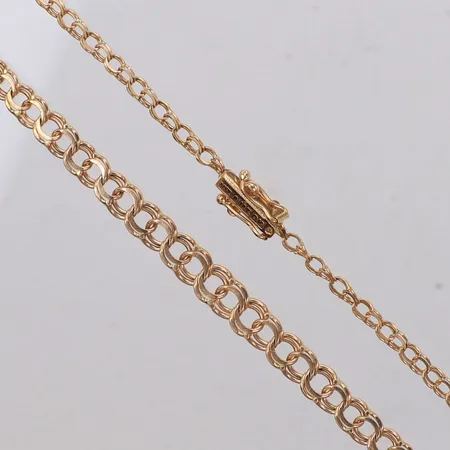 Collier doserad Bismarck, längd 44cm, bredd 2,7-5,5mm, 18K  Vikt: 9 g