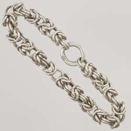 Armband, 27,5cm, bredd: 10,5mm, ostämplat silver, 88,7g.