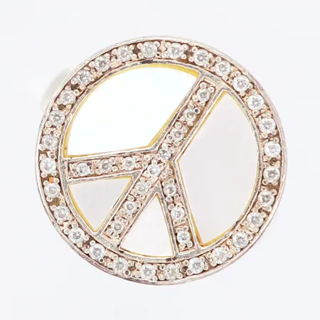 Ring Thomas Sabo, stl 16½, bredd: 4-20mm, pärlemo, vita stenar, silver 925/1000 Vikt: 11,6 g