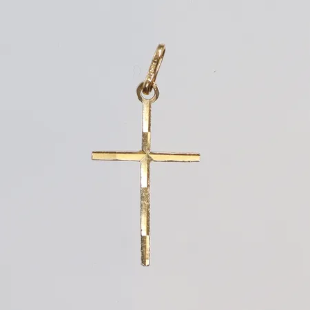 Hänge Kors 12x24mm inklusive hängöglan, 18K Vikt: 0,4 g