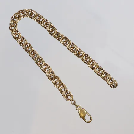 Armband Bismarck, längd 18,5cm, bredd 5mm, slitet, 18K Vikt: 5,7 g