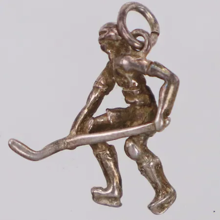 Hänge, Ishockeyspelare, 19x16mm, ostämplad,  silver Vikt: 1,3 g