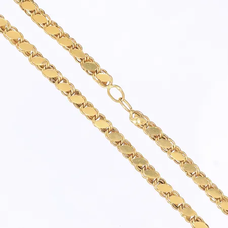 Halskedja, 204cm, bredd 6mm, 21K Vikt: 75,8 g