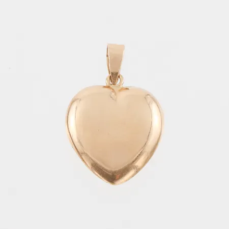 Hänge "Hjärta", K&EC Göteborg, höjd med ögla ca 24 mm, 18k. Vikt: 1,8 g