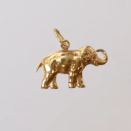Hänge, elefant, längd inkl ögla ca 22mm, bredd ca 25mm, 18K Vikt: 1,3 g
