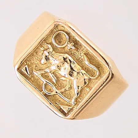 Klackring, stl: 16¼, bredd: 3,2-12,9mm, 18K  Vikt: 11,6 g