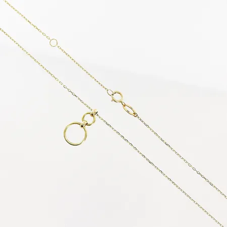 Collier, 42cm/45cm, kedjans bredd 0,5mm, hänge 18mm, bredd 1,5-9mm, 18K Vikt: 1,3 g