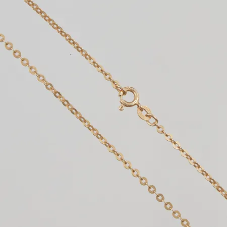 Kedja, ankarlänk, 47cm, bredd: 2,2mm, 18K, 4,5g.