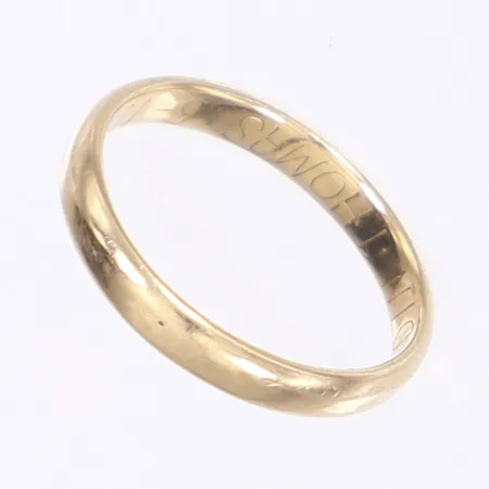 Ring, stl 15½, bredd 2mm, gravyr, 14K Vikt: 1,9 g