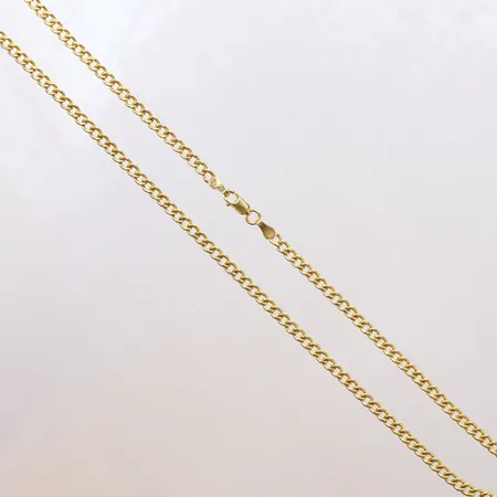 Kedja Pansar, längd 51,5cm, bredd 3mm, ihålig, 9K.  Vikt: 4,8 g